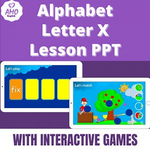Digital Alphabet Letter X no prep Lesson PPT for Distance Learning
