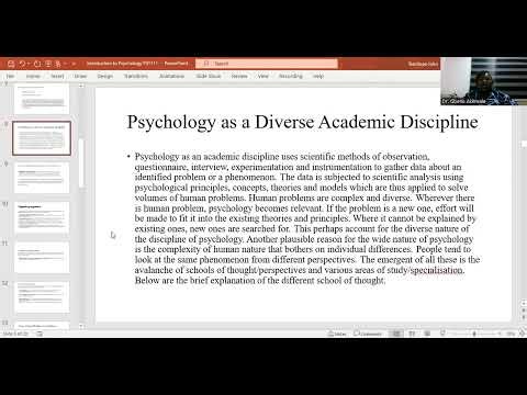 INTRODUCTION TO PSYCHOLOGY LESSON 1
