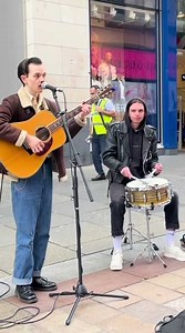 1.4M views · 10K reactions | 'I Can't Give You Anything But Love' brilliantly sung on the streets of Glasgow by these two awesome young guys Awkward Family Portraits. Caught on camera by BuskersofGlasgow who do so much to promote the great talent on their streets. Julen Santamaria Chris Dickie Drums https://www.themusicman.uk/buskersofglasgow | The Music Man | Facebook