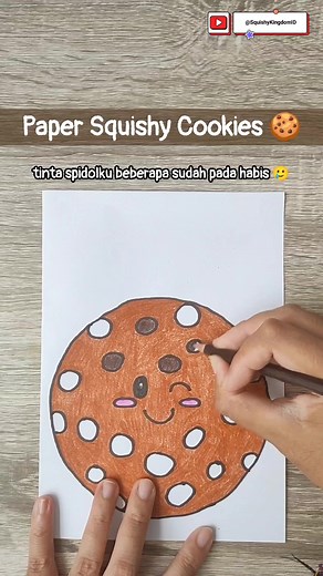 Tutorial Cara Membuat Paper Squishy Cookies dengan ASMR