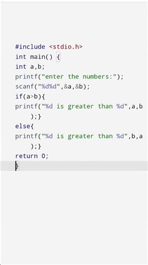 program to enter largest among two numbers.