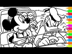 Coloring Mickey Mouse Mixed-Up Adventures: Mickey Mouse, Donald Duck & Skunk | Disney Coloring Pages