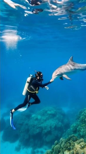 A Dolphin Chose to Swim Beside This Diver