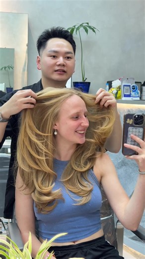 —->💈Clean medium layers for effortless movement. ❤️ Soft shape, natural flow, easy to style.@Hairstation #mediumlayers #layeredhaircut #haircutvideo #hairtransformation #asiansalon