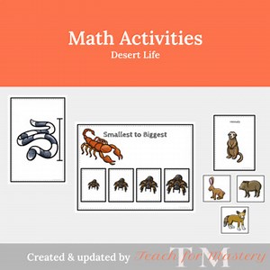 Activities for Kindergarten Math: Desert Life