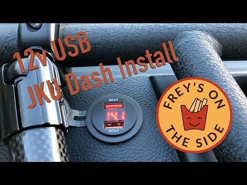 Install 12v USB port on dash of 2012 Jeep Wrangler Unlimited (JKU) Rubicon.