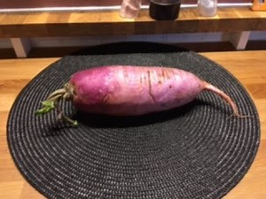 Daikon Radish, mashed with butter