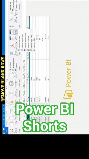 Power BI ~ Remove Blank Rows in a table #powerbi