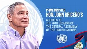 Prime Minister Hon. John Briceno's address at the 76th Session of The General Assembly of The United Nations. | CTV3 News