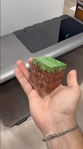 I 3D & UV Printed the Most Iconic Minecraft Block #minecraft #3dprinting #creation