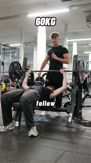 Can he get a Bench PR to win a T-Shirt from the best clothing brand in the world #tenacity #gymtok