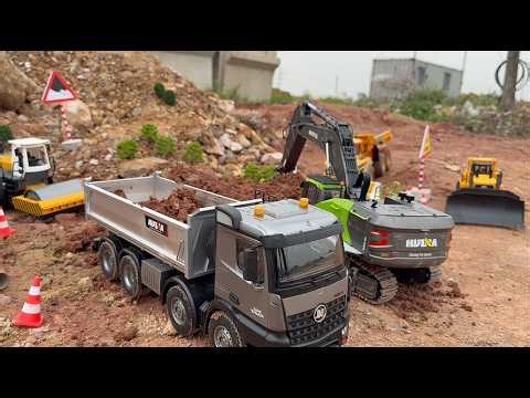 Day 1: RC Excavators Building a Road! 🚜 Huina 1593 & Huina 1536 Pro | RC Excavators Opening a Road