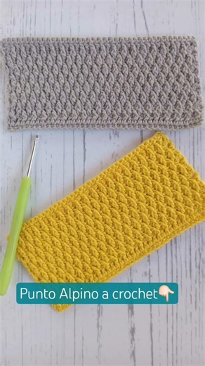 ¿Buscas la textura perfecta?✨️ Aprende el Punto Alpino a crochet #crochet #tejido