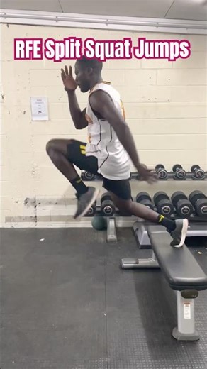 RFE Split Squat Jumps (continuous) #plyometric