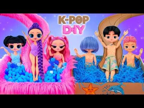 Поделки в стиле Кейпоп Охотниц на Демонов! Пушистые и Картонные идеи для кукол