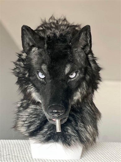 Premade Realistic Wolf Fursuit-movable jaw-wolf head halloween cosplay mask-furry costume accessories-furry headpiece-Christmas - Etsy México