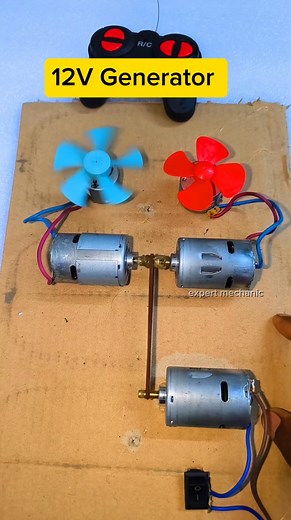 12V dc motor generator experiment #project #videoviral #DIY #diyideas | Expert Mechanic