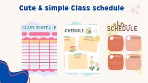 Editable Class Schedule Template Simple Stylish Ready to Use