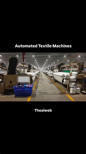 The AI Web on Instagram: "Modern textile factories in Xinjiang use advanced AI-driven automation, requiring only a minimal crew to operate massive lines. This is the reality of efficiency in 2025. Want to stay ahead in the AI world? Then this page is for you ! We promise to keep you updated on the latest AI trends, tools, and breakthroughs. Hit the Follow button now ✅ #theaiweb #ArtificialIntelligence #ainews Video: Li Zexin [ Want to master AI faster? Grab the Ultimate AI Bundle (10,000+ prompt