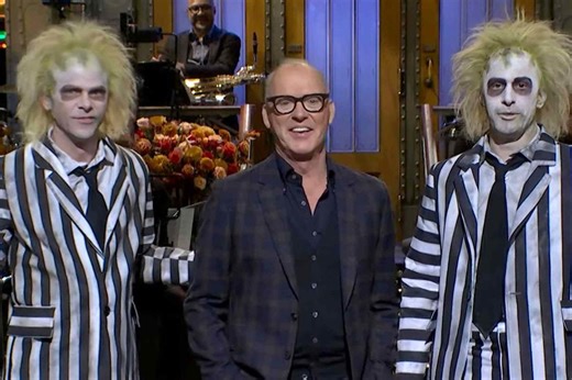 Michael Keaton's “SNL” Monologue Sees Andy Samberg, Mikey Day as Beetlejuices, While Alec Baldwin Returns for Cold Open