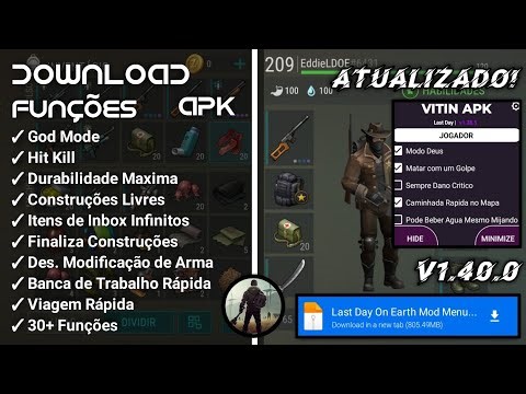 LAST DAY ON EARTH MOD MENU V1.40.0 EM PORTUGUES LINK ATUALIZADO 2025!!