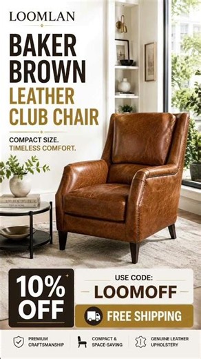 Baker Brown Leather Club Chair | Furniture Design