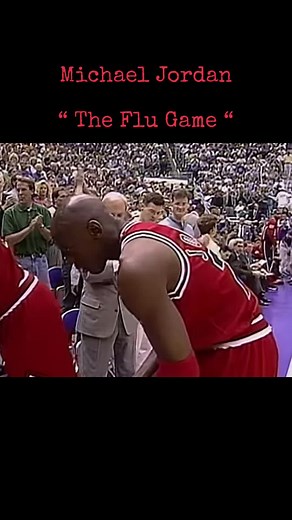 Chicago Bulls Michael Jordan - The Iconic Game 5 “ Flu Game “ against the Utah Jazz #basketball #nba #mj #chicagobulls #michaeljordan