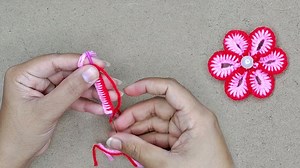 Super Easy Woolen Flower Making for Beginners | JK Creation