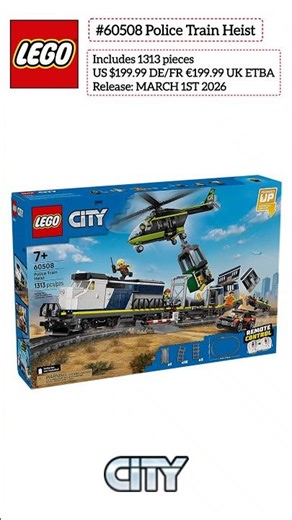 Lego New Set - #60508 Police Train Heist