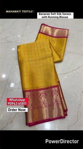 Banarasi Katan Check Designer Soft Silk Sarees with Running Blouse for Sale #viralshort #Saree