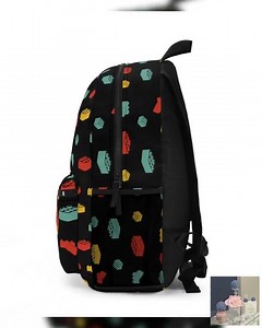 Personalized Building Block Backpack: Custom Name School Book Bag