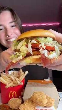 McDonalds Mukbang🍔 Bacon McCrispy, Nuggets & Fries #mukbang #mcdonalds #chickensandwich #eatingshow