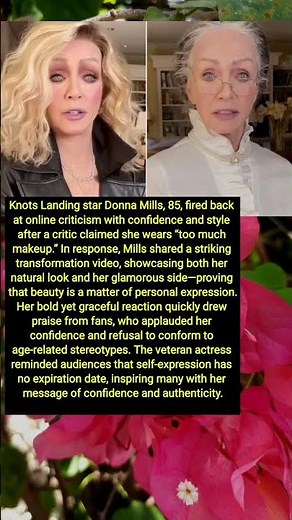 Donna Mills Responds to Makeup Criticism with Transformation Video #shorts