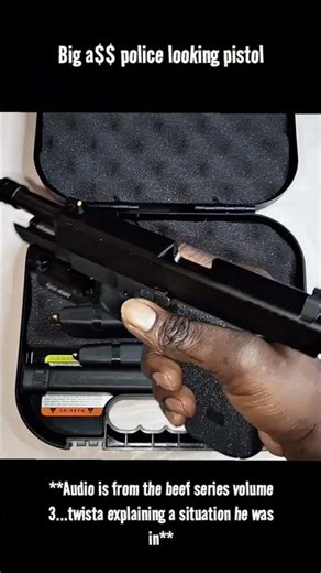 Big a** police looking pistol...🤣😂 #airsoft #shorts #police #military