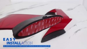 Motorcycle Fairing Wind Deflectors Side Wind Deflector Spoiler for Kawasaki Ninja ZX-10R ZX10R 2021-2025 Side Fairings Refit Motorbike Accessories (Grey)