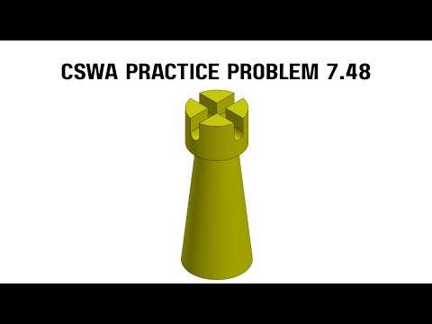 SolidWorks CSWA Practice Problem 7.48