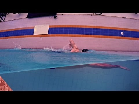 Swimming smooth freestyle in 4k. Ultra HD