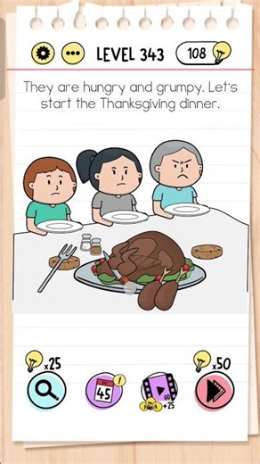 Brain test level 343 solution