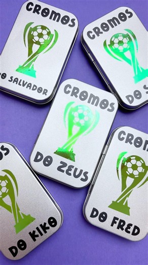 DIY Football Sticker Storage Tin ⚽ Cricut Vinyl Box Makeover #cricut #stickers #craft