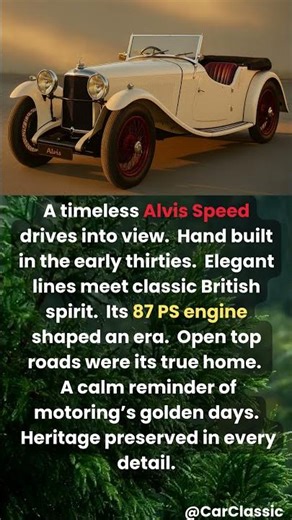Alvis Speed 1933 – Pure Vintage Elegance #shorts