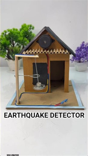Earthquake Detector Alarm with Buzzer #experiment​ #schoolproject​ #schoolproject​ #youtubeshorts​