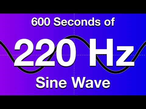 220Hz Sine Wave Test Tone - 600 Seconds (10 Minutes)