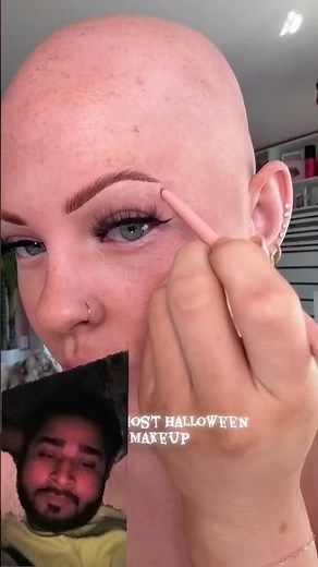 Easy ghost Halloween makeup #halloweenmakeup