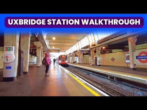 Walking Through Uxbridge Station & Boarding the Metropolitan Line Train