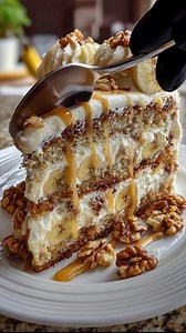 Heavenly Banana Walnut Cream Cake Full Recipe in Coʍmеոτ 💬 | High Protein Foods