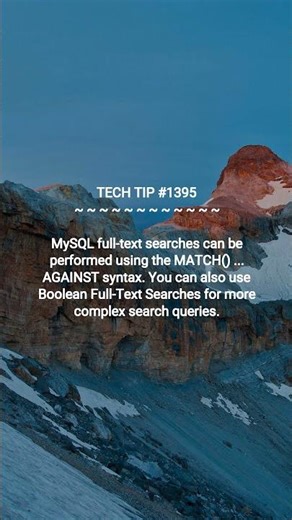 Performing Full-Text Searches in MySQL | 2025-11-12 | #Shorts #dotKey #codinghacks #systemadmintips