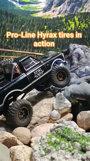 Pro-Line Hyrax tires on my indoor crawler course