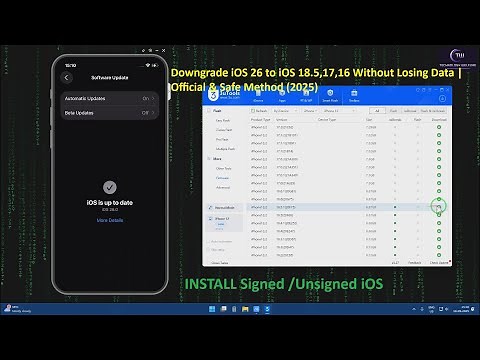 Easy Downgrade iOS 26 → iOS 18, 17,16 [Signed / Unsigned ] Without Losing Any Data With Computer ✅