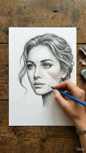 Artist Woman Pencil Drawing Tutorial | 2-Stage Progression