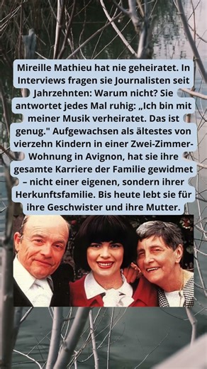 Mireille Mathieu hat nie geheiratet – und erklärte es mit einem Satz